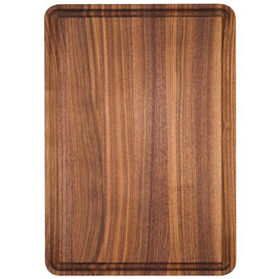AZRHOM Walnut Wood Cutting Board, 12x8in Small Wooden Chopping Boards with Deep Juice Groove and Side Handle, Thick Butcher Block for Kitchen Meat Cheese Gift for Wife Mom Gift Box