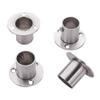MroMax 4Pcs Stainless Steel Closet Wardrobe Rod Holder Fit 0.87 Inch Dia Tube Shower Curtain Rod End Supports Socket Flange Rod Holder Wall Mount Pipe Bracket for Closet Wardrobe Shower Curtain Rod view 1