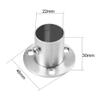 MroMax 4Pcs Stainless Steel Closet Wardrobe Rod Holder Fit 0.87 Inch Dia Tube Shower Curtain Rod End Supports Socket Flange Rod Holder Wall Mount Pipe Bracket for Closet Wardrobe Shower Curtain Rod view 2
