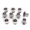 MroMax 304 Stainless Steel Wardrobe Pipe Bracket, 0.87Inch Dia, Wall Mount Hanging Rail Rod Support Socket 10Pcs view 1