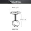 MroMax Wardrobe Pipe Bracket, 0.98Inch Dia, Ceiling Mounted Rail Rod Support Socket Silver Tone 4Pcs view 2