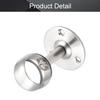 MroMax Wardrobe Pipe Bracket, 0.98Inch Dia, Ceiling Mounted Rail Rod Support Socket Silver Tone 4Pcs view 4