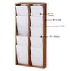 M&T Displays Wal Mount Dark Wood Magazine Brochure Rack Wooden Leaflet Literature Catalog Holder Easy Assembly Durable Clear PET G Pocket 10x(8.5x11) Inch for School Office Hospital Hotel Indoor view 2