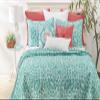 C&F Home Madison Aqua Twin Cotton Quilt Set All-Season Oversized Reversible Boho Geometric Bedding Coverlet 2 Pieces with Sham Twin 2 Piece Set Aqua Blue and White view 3