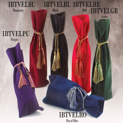 Joann Marrie Designs IBTVELRO Velvety Wine Bag - Royal Blue