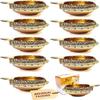 Satvik 50 pc Handmade Golden Engraved Kuber Diya Made of Virgin Brass. Diwali Diya Vilakku for Puja Pooja. Traditional Indian Oil Lamp Deepawali Decoration Gift Items view 1