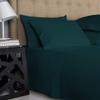 600-Thread-Count 100% Egyptian Cotton Bed Sheets, 5-Pc King,Dark Green Sheet Set, Sateen Weave, Fits Mattress Upto 18'' Deep Pocket view 2