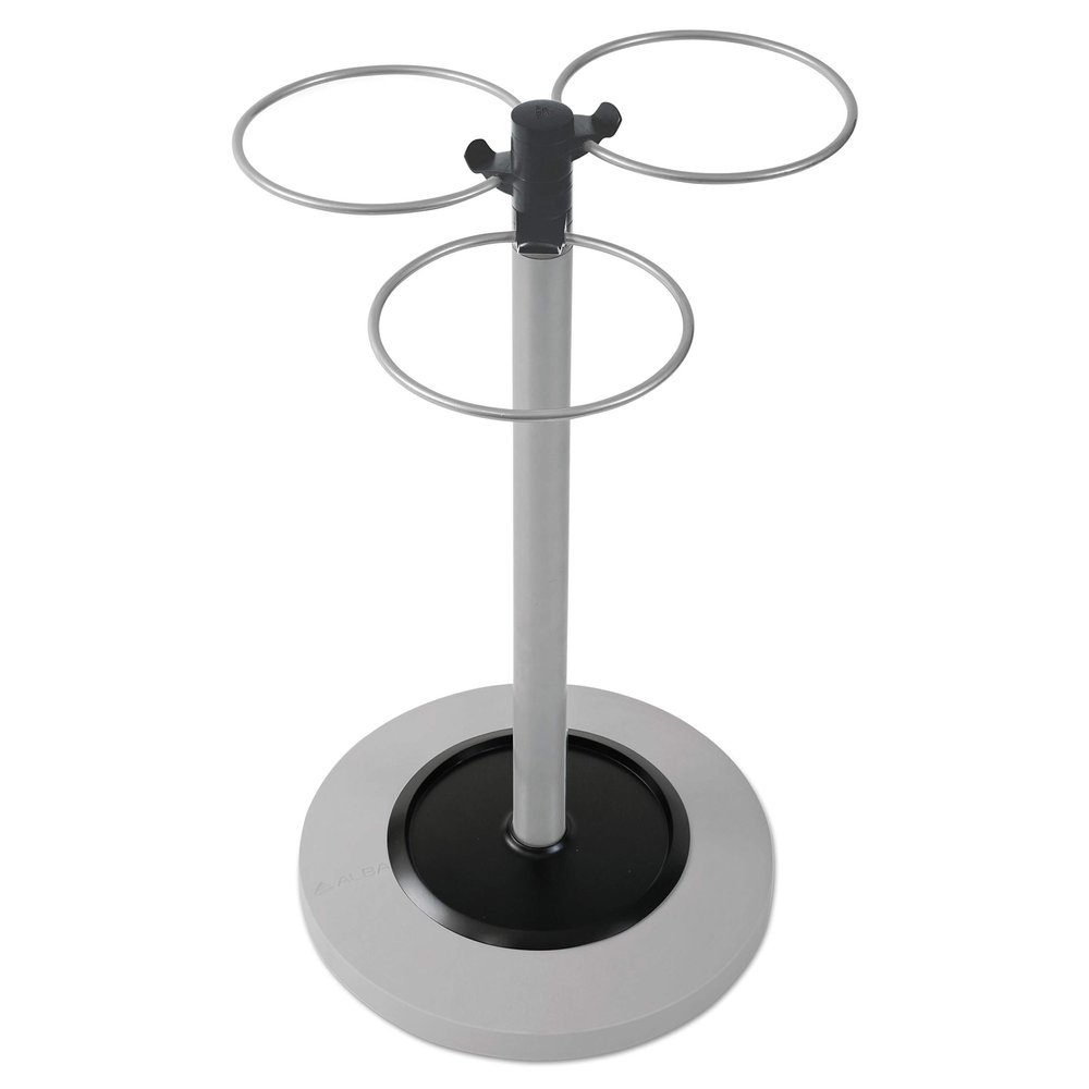 ALBA PMFLOWERN Flower Umbrella Stand, 13.75w x 13.75d x 25.5h, Black/Silver