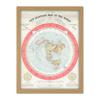 Artery8 Map Gleason 1892 World Time Calculator Flat Earth Artwork Framed Wall Art Print 18X24 Inch view 1