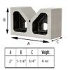 DBM IMPORTS Cast Iron V-Block Set V Block Ground Pair 2" x 3/4" x 1-1/4" view 2