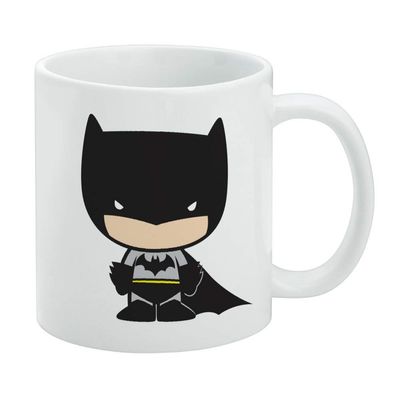 Batman Cute Chibi Character Ceramic Coffee Mug, Novelty Gift Mugs for Coffee, Tea and Hot Drinks, 11oz, White
