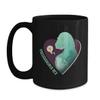 BeeTeeStore Preggosaurus Rex Coffee Mug - Expecting Mommy Pregnancy Announcement Gift - 11oz Black Ceramic Tea Cup for Mothers Day, Future Moms, and Dinosaur Lovers view 1