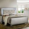 24/7 Shop at Home Riah Contemporary Tufted Headboard King Bed, Box Spring Required, Silver view 2
