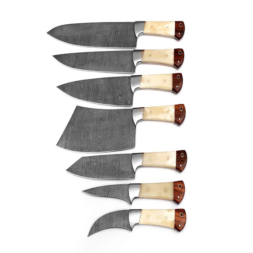 CK-1064-7 Damasacus Steel Blade Kitchen Knife Set Razor Sharp Blade