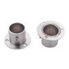 MroMax 2Pcs Stainless Steel Closet Wardrobe Rod Holder Fit 1.26 Inch Dia Tube Shower Curtain Rod End Supports Socket Flange Rod Holder Wall Mount Pipe Bracket for Closet Wardrobe Shower Curtain Rod view 1