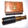 9'' Handheld Brass Antique Telescope with Wooden Box - Pirate Navigation view 3