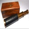 9'' Handheld Brass Antique Telescope with Wooden Box - Pirate Navigation view 4