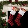Contemporary Home Living Pack of 2 Red and Black Buffalo Checkered Christmas Holiday Stockings 20" view 2