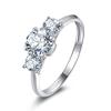 Bansriracha Vintage 3 Stones Ring 925 Sterling Silver Women SONA NSCD Engagement Ring Wedding (6) view 1