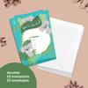 Desert Cactus Koala Happy Birthday Invitations Style 2 Invite Cards (10 Count) With Envelopes Boys Girls Kids Party (10ct) view 2