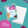 Desert Cactus Caticorn Happy Birthday Invitations Style 2 Invite Cards (10 Count) With Envelopes Boys Girls Kids Party (10ct) view 2