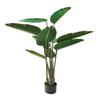 AMERIQUE 5 Feet Gorgeous Tropical Traveller Palm Artificial Tree Plant with 10 Giant Leaves, in Nursery Pot, Real Touch Tech, Green view 1
