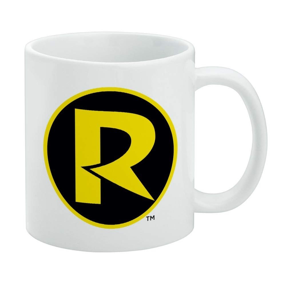 Batman Robin Logo Ceramic Coffee Mug, Novelty Gift Mugs for Coffee, Tea and Hot Drinks, 11oz, White
