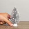 Factory Direct Craft Set of 4 Snow Dusted Silver Glittery Bottle Brush Trees. view 2
