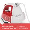 BLACK+DECKER Variable Control Compact Iron, TrueGlide Premium Nonstick Soleplate, Ergonomic Mist/Steam Burst, Red view 4