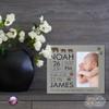 LifeSong Milestones Personalized Baby Birth Arrival Announcement - Newborn Stats Bear Nursery Picture Frame Decor for Boys and Girls 8 x 10 Frame Holds 4 x 6 Photo (Grey) view 4