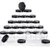 24 Pieces Empty Clear Plastic Jars with Lids Round Storage Containers Wide-Mouth for Beauty Product Cosmetic Cream Lotion Liquid Butter Craft and Food (Black Lid, 8 oz) view 1