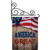 Proud to Make America Great Again Garden Flag Set Wall Holder Americana Star and Stripes Patriotism Independence Memorial United State American Small Gift Yard House Banner Double-Sided 13 X 18.5 view 1