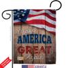 Proud to Make America Great Again Garden Flag Set Wall Holder Americana Star and Stripes Patriotism Independence Memorial United State American Small Gift Yard House Banner Double-Sided 13 X 18.5 view 2