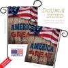 Proud to Make America Great Again Garden Flag Set Wall Holder Americana Star and Stripes Patriotism Independence Memorial United State American Small Gift Yard House Banner Double-Sided 13 X 18.5 view 3