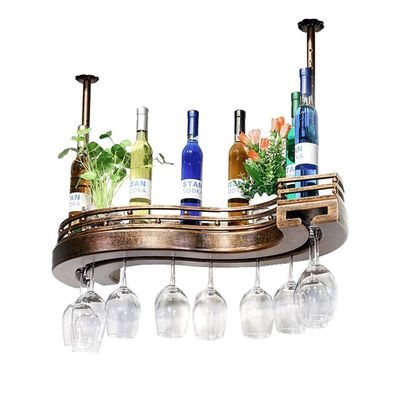 Wine Accessories Ceiling Wine Racks Wall Holder | Hanging Wine Glass Holder Metal | Vintage Wine Bottle Holder | Rustic Wall Mounted Wine Holder Wine Cooler | Wall Shelf Storage Organizer Rack