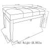 SIMPLIHOME Lacey Tufted Ottoman Bench - 41 inch Wide Upholstered Vegan Leather Rectangle Ottoman in Distressed Grey Taupe, Contemporary Bench for Bedroom or Entryway with Stitching Detail, Assembled view 3