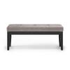 SIMPLIHOME Lacey Tufted Ottoman Bench - 41 inch Wide Upholstered Vegan Leather Rectangle Ottoman in Distressed Grey Taupe, Contemporary Bench for Bedroom or Entryway with Stitching Detail, Assembled view 4