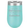 16 oz Double Wall Vacuum Insulated Stainless Steel Stemless Wine Tumbler Glass Coffee Travel Mug With Lid The Best Mothers Get Promoted To Grandma (Purple) view 1