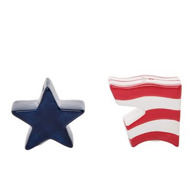 American Flag Ceramic Salt & Pepper Shaker Set