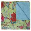 KNOB-IT Kantha Handcrafted 100% Cotton Quilted Throw Blanket, 50 in x 70 in view 1