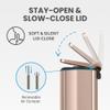 iTouchless SoftStep 13.2 Gallon Step Kitchen Trash Can with Lid and Odor Filter, Stainless Steel Rose Gold 50 Liter Trashcan for Home Office Bedroom Garage Living Room Bathroom Slim Wastebasket view 4