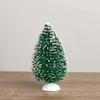 Factory Direct Craft Set of 8 Snow Dusted Green Glittery Bottle Brush Trees. view 1