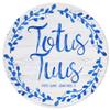 "Totus Tuus" Pope Saint John Paul II Quote Round Tempered Glass Dishwasher Safe Durable Cutting Board with Rubber Feet | Catholic to the Max (8x8) view 1
