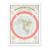 Artery8 Map Gleason 1892 World Time Calculator Flat Earth Artwork Framed Wall Art Print 18X24 Inch view 1