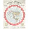 Artery8 Map Gleason 1892 World Time Calculator Flat Earth Extra Large XL Wall Art Poster Print view 1