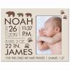 LifeSong Milestones Personalized Baby Birth Arrival Announcement - Newborn Stats Bear Nursery Picture Frame Decor for Boys and Girls 8 x 10 Frame Holds 4 x 6 Photo (Ivory) view 1
