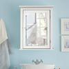 Tangkula Bathroom Cabinet with Mirror, Mirrored Wall-Mounted Storage Medicine Cabinet w/Single Door & Adjustable Shelf in 5 Positions, Multipurpose Wall Cabinet for Bathroom (White) view 2