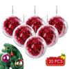20 Pack DIY Ornament Balls Clear Fillable Baubles Craft 3.15''/80mm Christmas Decorations Tree Ball for Present Holiday Wedding Party Home Decor Bath Bomb view 1