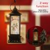 Alpine Corporation 11" H Indoor Lantern Snowman Snow Globe Holiday Decoration with LED Light, Bronze, Christmas Decoration view 4