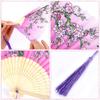 Aneco 4 Pack Folding Fans Handheld Silk Fans view 3